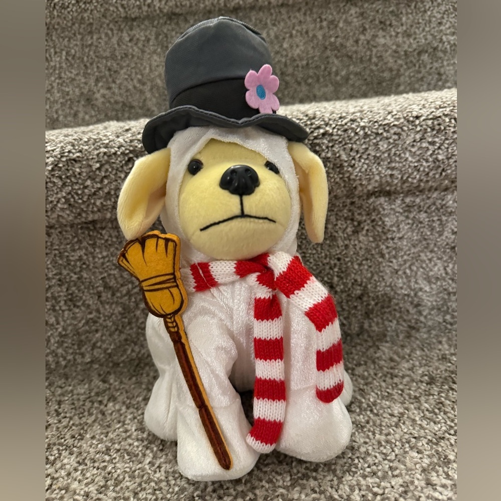Raising Cane's Frosty the Snowman Plush Puppy 2018 Stuffed Toy 10"